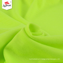 Tissu jersey simple de coton tricoté en polyester vert personnalisé